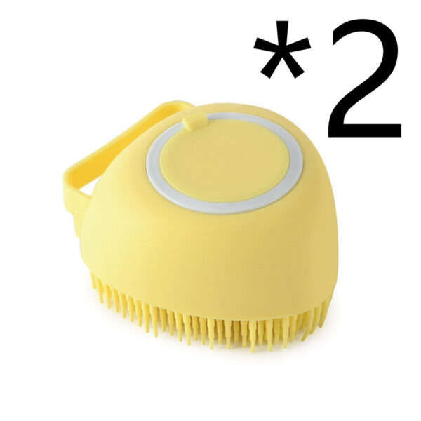 Silicone Dog Bath Massage Gloves Brush Pet Cat Bathroom Cleaning Tool Comb Brush For Dog Can Pour Shampoo Dog Grooming Supplies - Image 3
